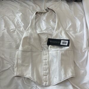 White Fox Boutique Ivory Bustier Top